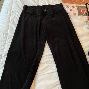 Juicy couture black terry cloth pants